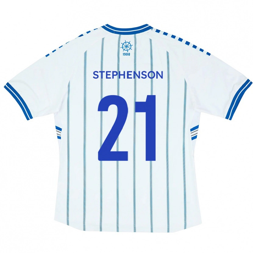 Danxen Dames Louis Stephenson #21 Wit Blauw Thuisshirt Thuistenue 2025/26 T-Shirt