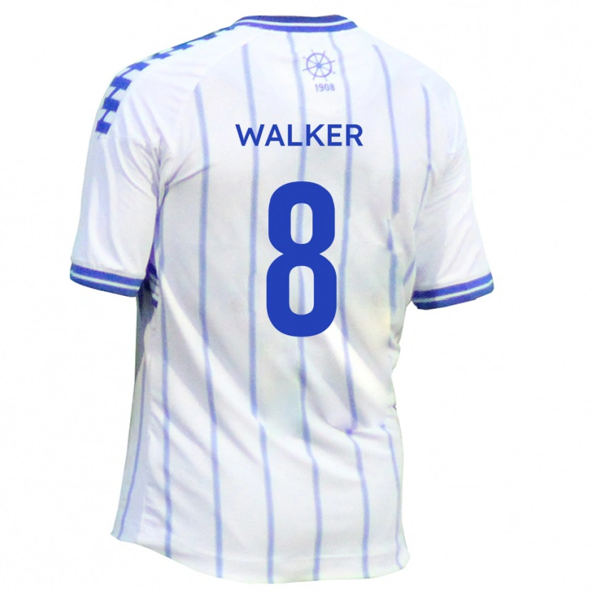 Danxen Dames Brad Walker #8 Wit Blauw Thuisshirt Thuistenue 2025/26 T-Shirt