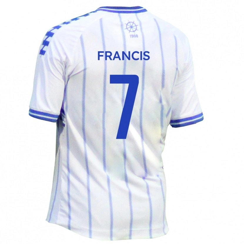 Danxen Dames Jermaine Francis #7 Wit Blauw Thuisshirt Thuistenue 2025/26 T-Shirt