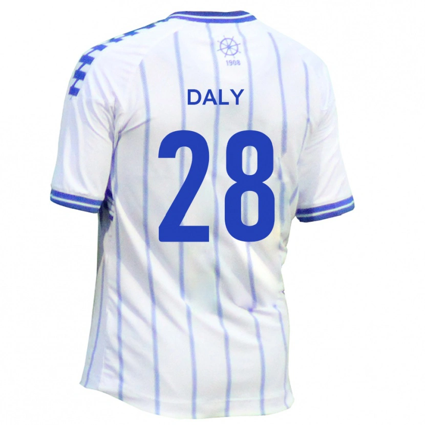 Danxen Dames Matty Daly #28 Wit Blauw Thuisshirt Thuistenue 2025/26 T-Shirt