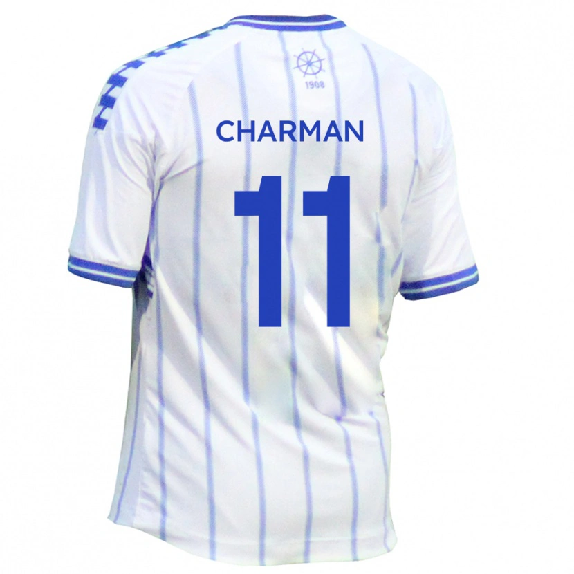 Danxen Dames Luke Charman #11 Wit Blauw Thuisshirt Thuistenue 2025/26 T-Shirt