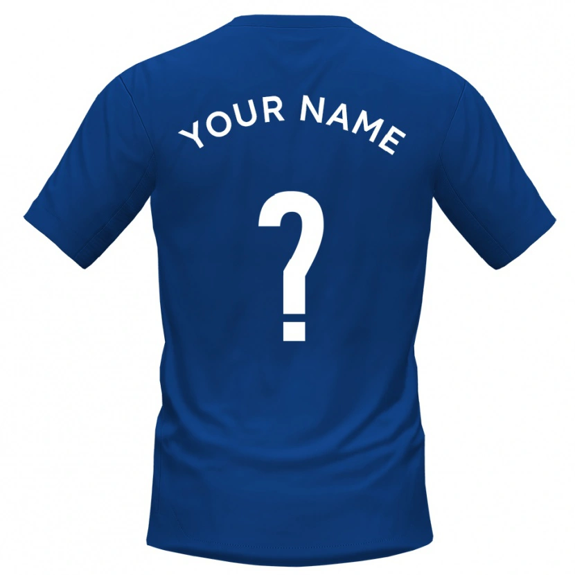 Danxen Dames Uw Naam #0 Blauw Wit Thuisshirt Thuistenue 2025/26 T-Shirt