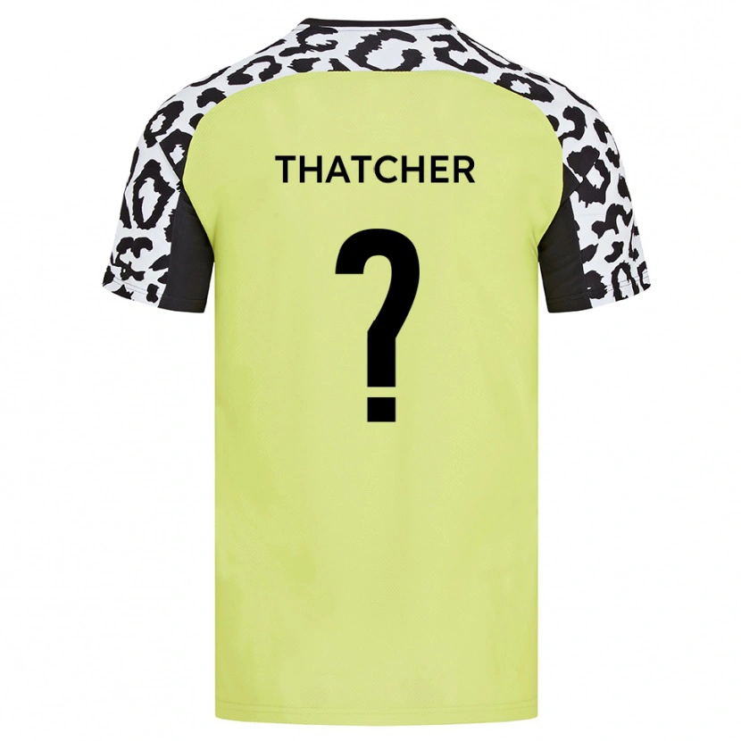 Danxen Dames Katie Thatcher #0 Fluorescerend Geel Thuisshirt Thuistenue 2025/26 T-Shirt