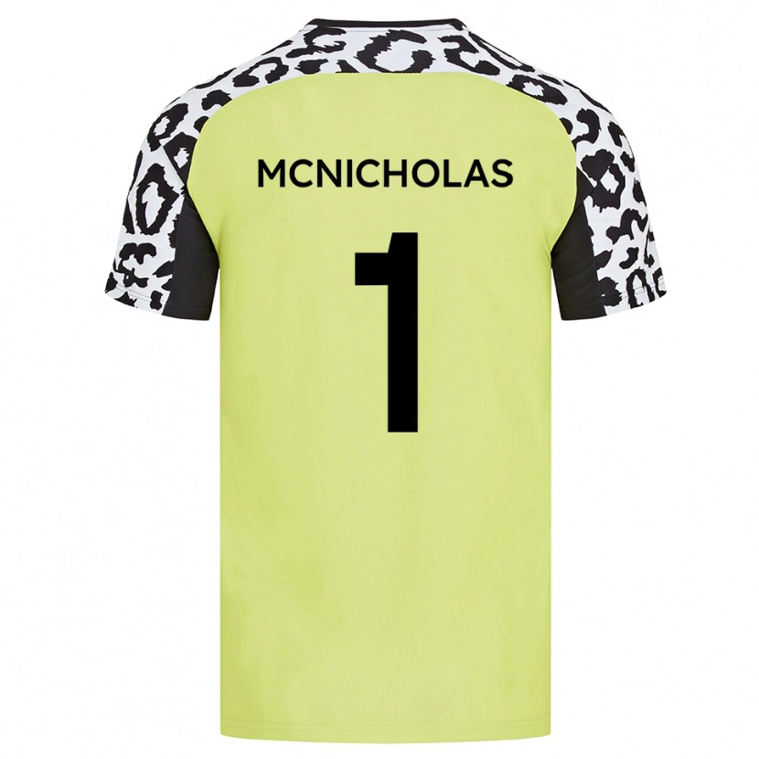 Danxen Dames Luke Mcnicholas #1 Fluorescerend Geel Thuisshirt Thuistenue 2025/26 T-Shirt