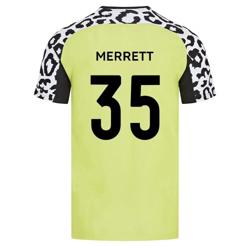 Danxen Dames William Merrett #35 Fluorescerend Geel Thuisshirt Thuistenue 2025/26 T-Shirt