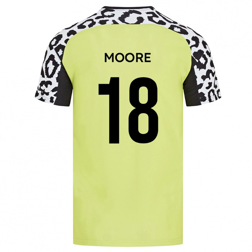 Danxen Dames Isaac Moore #18 Fluorescerend Geel Thuisshirt Thuistenue 2025/26 T-Shirt