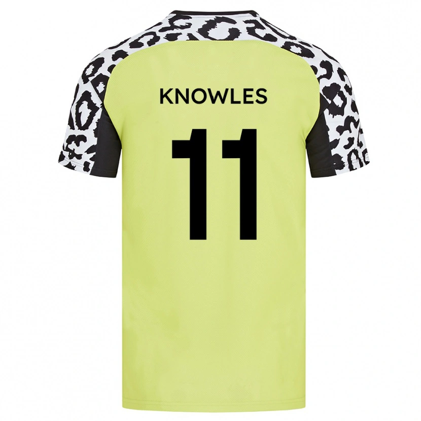 Danxen Dames Tom Knowles #11 Fluorescerend Geel Thuisshirt Thuistenue 2025/26 T-Shirt