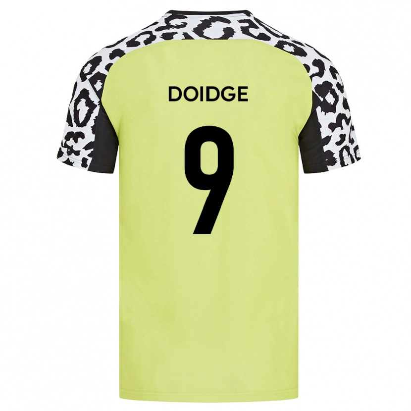 Danxen Dames Christian Doidge #9 Fluorescerend Geel Thuisshirt Thuistenue 2025/26 T-Shirt