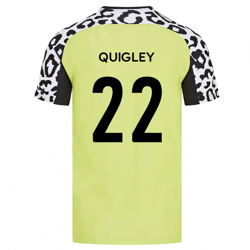Danxen Dames Joe Quigley #22 Fluorescerend Geel Thuisshirt Thuistenue 2025/26 T-Shirt