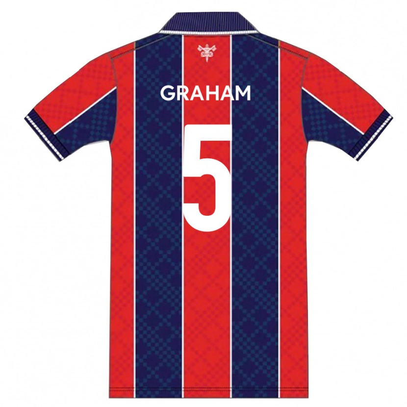 Danxen Dames Sam Graham #5 Rood Marine Thuisshirt Thuistenue 2025/26 T-Shirt