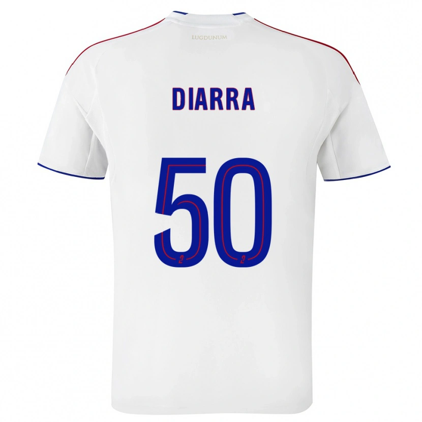 Danxen Dames Lassine Diarra #50 Wit Rood Thuisshirt Thuistenue 2025/26 T-Shirt