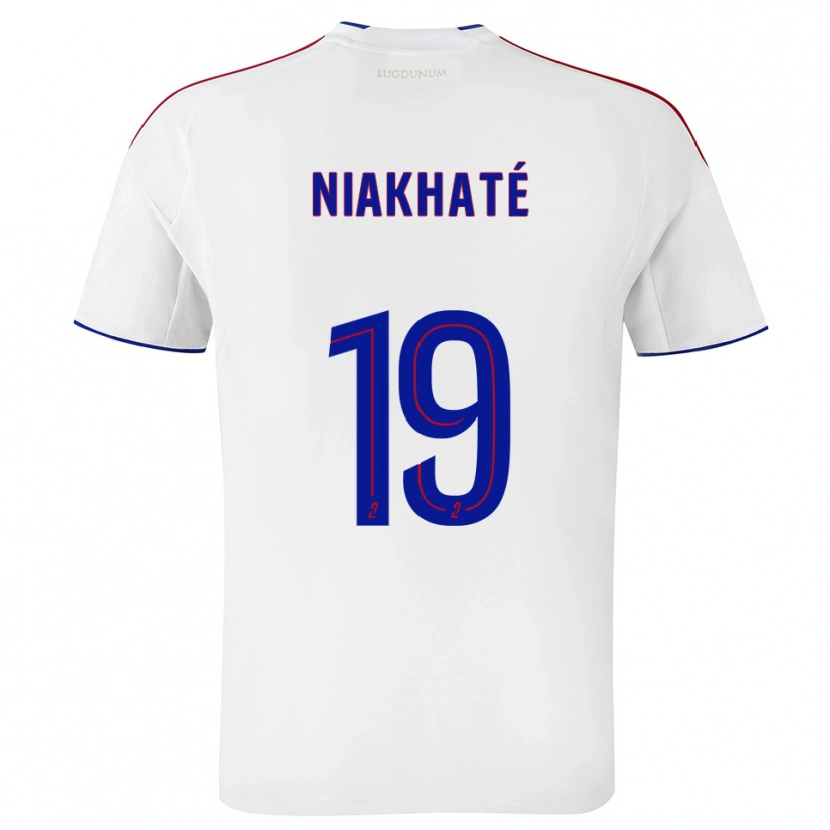 Danxen Dames Moussa Niakhaté #19 Wit Rood Thuisshirt Thuistenue 2025/26 T-Shirt