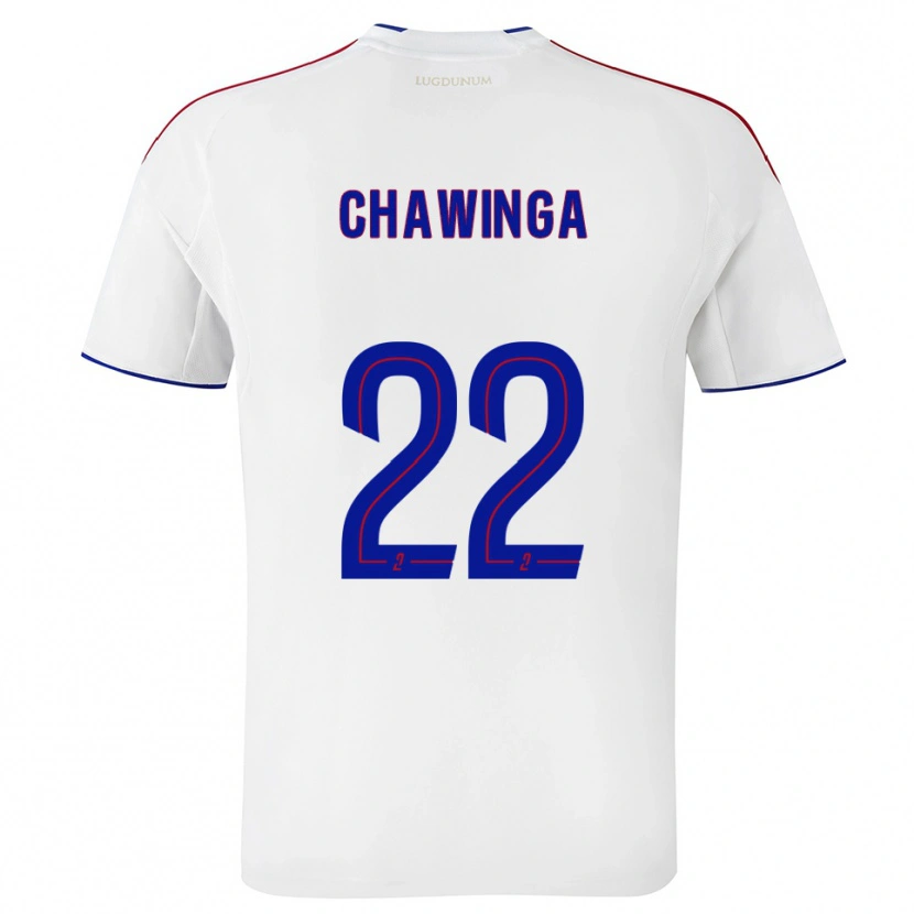 Danxen Dames Tabitha Chawinga #22 Wit Rood Thuisshirt Thuistenue 2025/26 T-Shirt