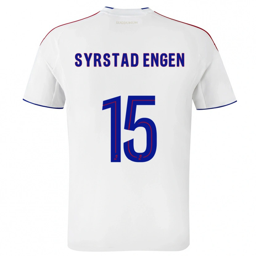 Danxen Dames Ingrid Syrstad Engen #15 Wit Rood Thuisshirt Thuistenue 2025/26 T-Shirt