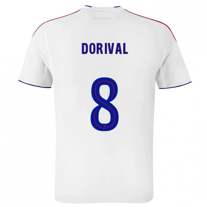 Danxen Dames Pierre Dorival #8 Wit Rood Thuisshirt Thuistenue 2025/26 T-Shirt