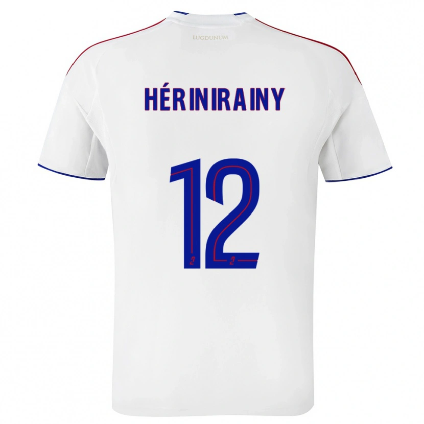Danxen Dames Mark Hérinirainy #12 Wit Rood Thuisshirt Thuistenue 2025/26 T-Shirt