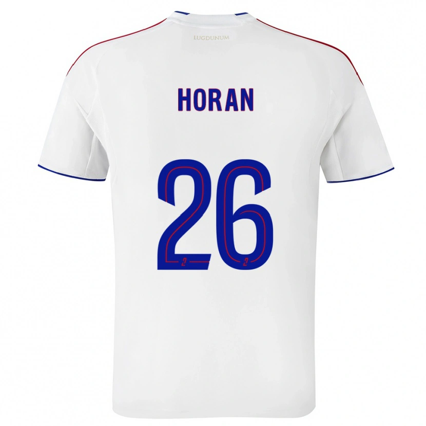 Danxen Dames Lindsey Horan #26 Wit Rood Thuisshirt Thuistenue 2025/26 T-Shirt