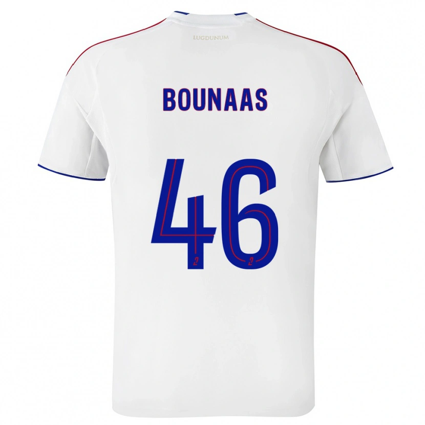 Danxen Dames Idris Bounaas #46 Wit Rood Thuisshirt Thuistenue 2025/26 T-Shirt