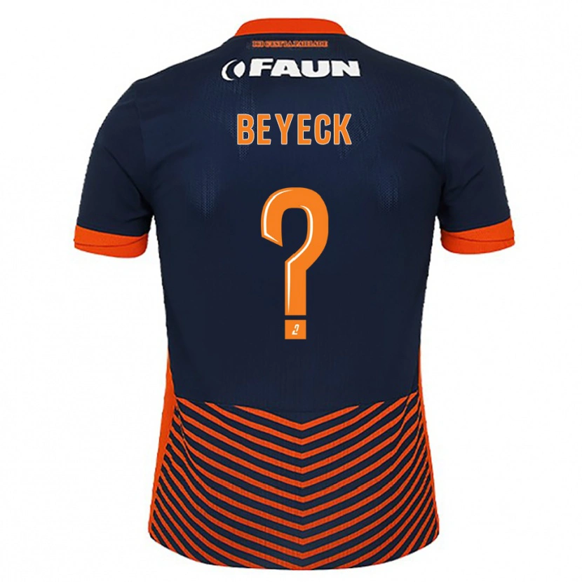 Danxen Dames Franck Beyeck #0 Middernachtblauw Oranje Thuisshirt Thuistenue 2025/26 T-Shirt