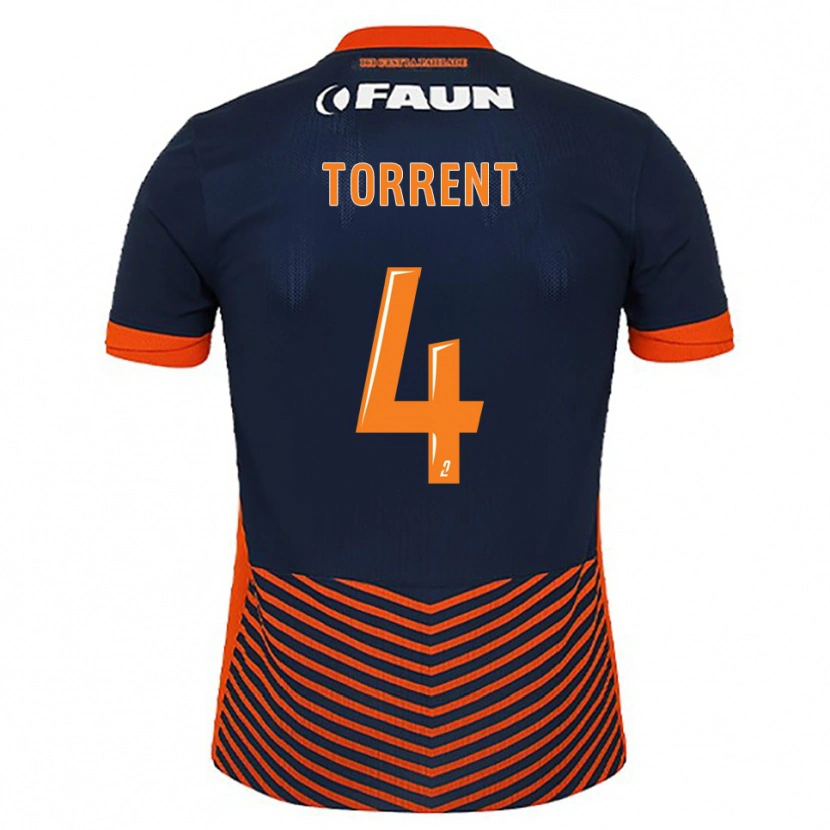 Danxen Dames Marion Torrent #4 Middernachtblauw Oranje Thuisshirt Thuistenue 2025/26 T-Shirt