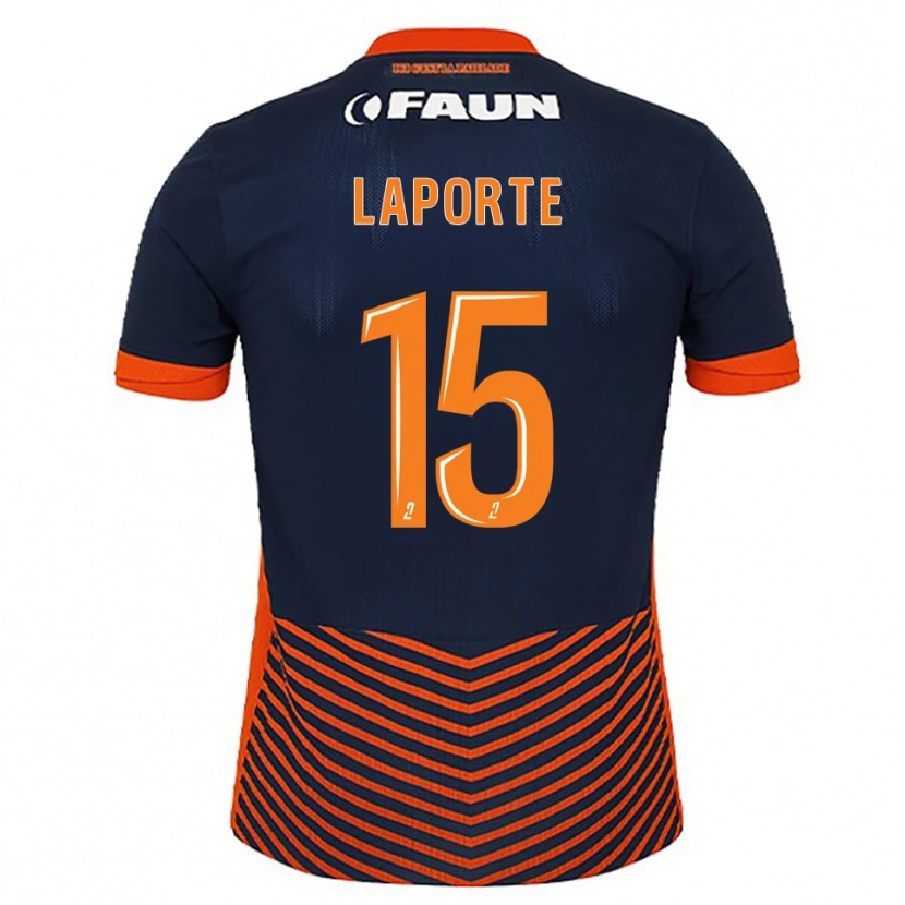 Danxen Dames Julien Laporte #15 Middernachtblauw Oranje Thuisshirt Thuistenue 2025/26 T-Shirt