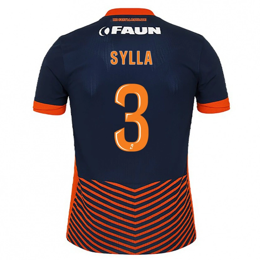 Danxen Dames Issiaga Sylla #3 Middernachtblauw Oranje Thuisshirt Thuistenue 2025/26 T-Shirt