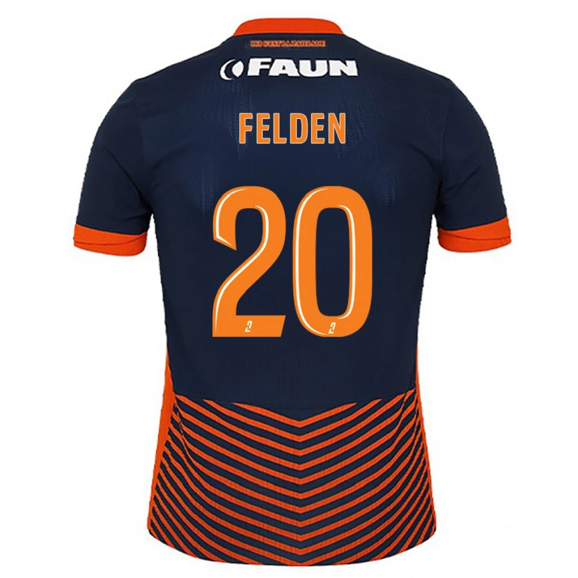 Danxen Dames Agathe Felden #20 Middernachtblauw Oranje Thuisshirt Thuistenue 2025/26 T-Shirt