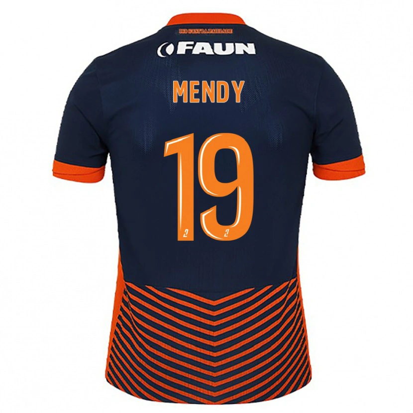 Danxen Dames Alexandre Mendy #19 Middernachtblauw Oranje Thuisshirt Thuistenue 2025/26 T-Shirt