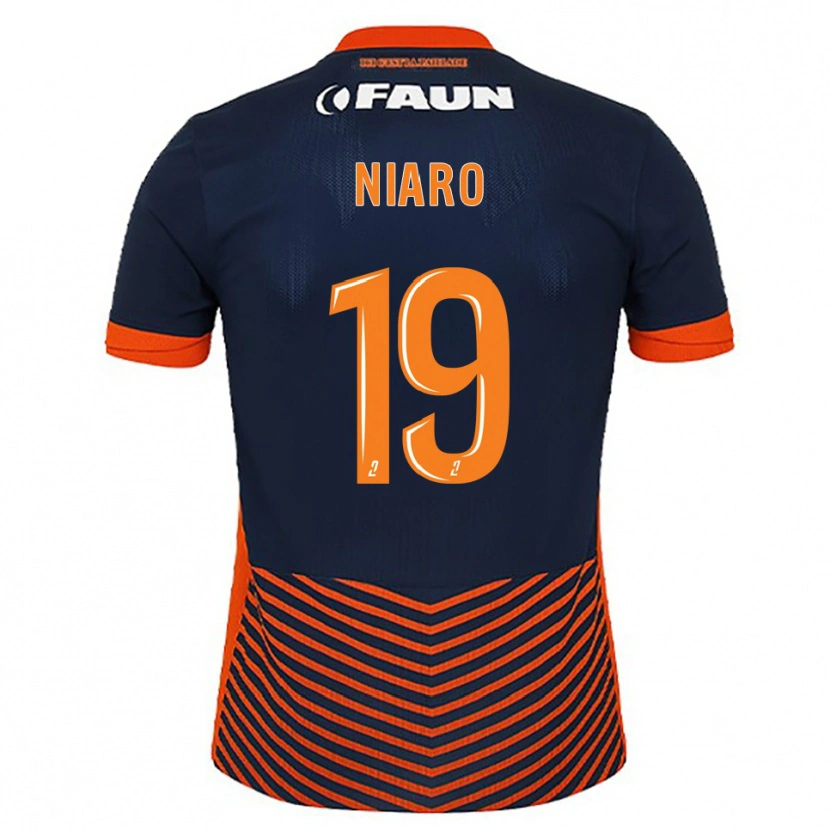 Danxen Dames Esther Mbakem-Niaro #19 Middernachtblauw Oranje Thuisshirt Thuistenue 2025/26 T-Shirt