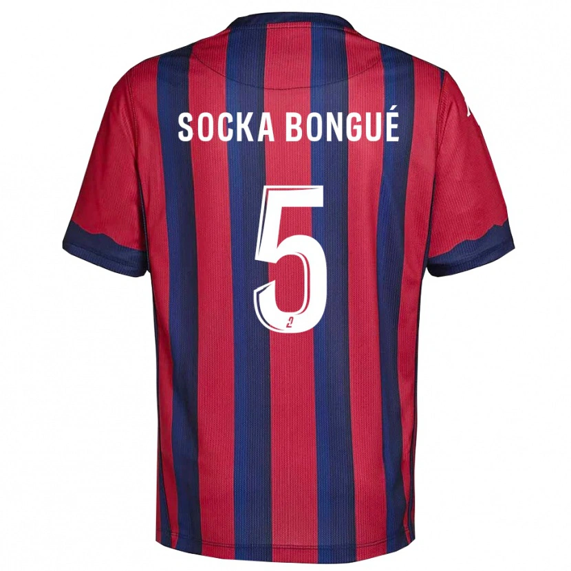 Danxen Dames Loïc Socka Bongué #5 Bourgondisch Marine Thuisshirt Thuistenue 2025/26 T-Shirt