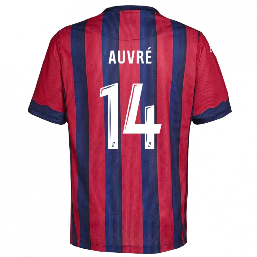 Danxen Dames Tom Auvré #14 Bourgondisch Marine Thuisshirt Thuistenue 2025/26 T-Shirt