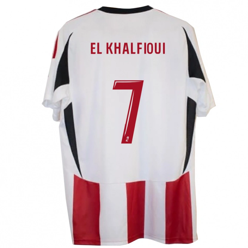 Danxen Dames Zakari El Khalfioui #7 Rood Blauw Thuisshirt Thuistenue 2025/26 T-Shirt