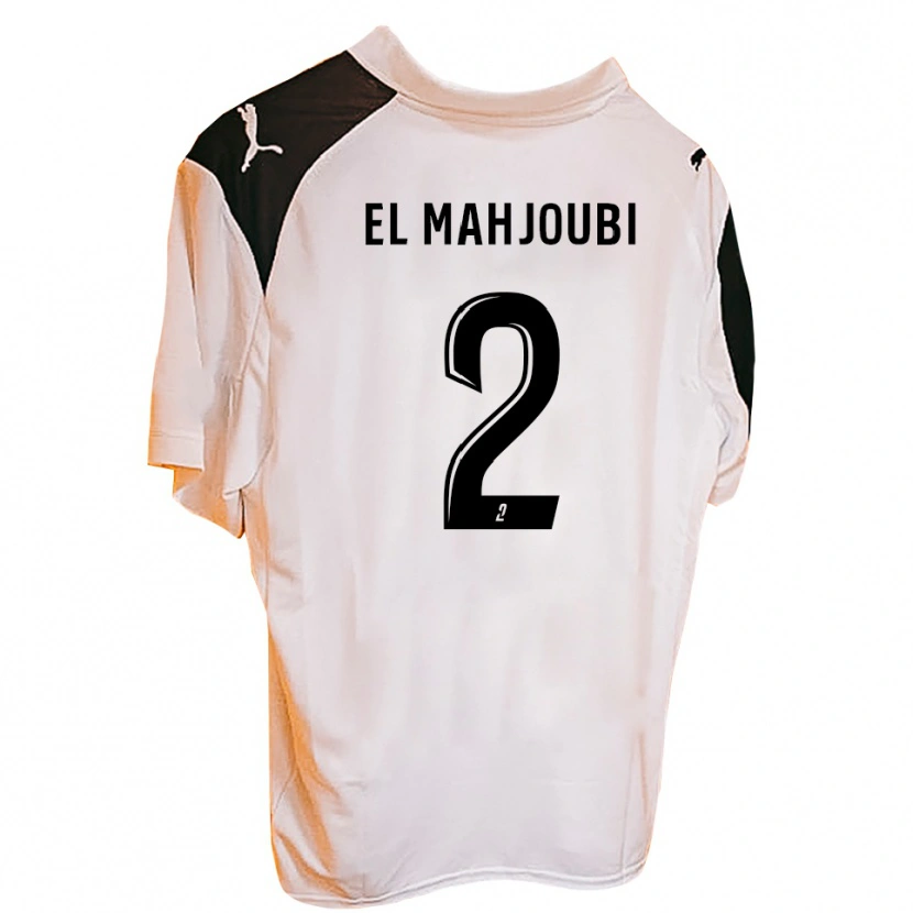 Danxen Dames Djibril El Mahjoubi #2 Zwart Wit Thuisshirt Thuistenue 2025/26 T-Shirt