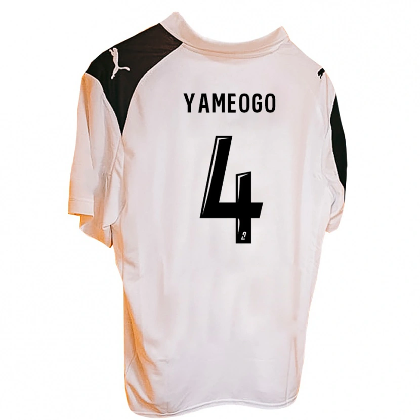 Danxen Dames Ilyas Yameogo #4 Zwart Wit Thuisshirt Thuistenue 2025/26 T-Shirt