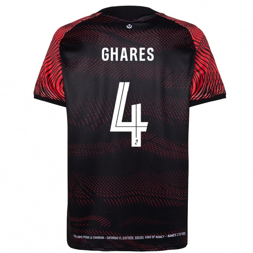Danxen Dames Haïssam Ghares #4 Wit Rood Thuisshirt Thuistenue 2025/26 T-Shirt