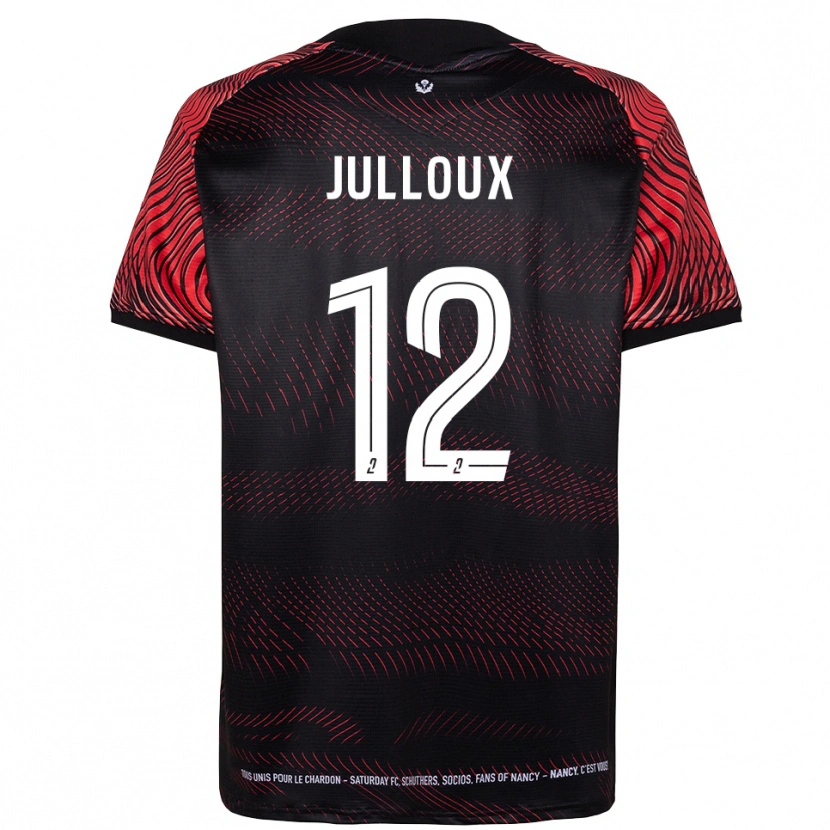 Danxen Dames Adrien Julloux #12 Wit Rood Thuisshirt Thuistenue 2025/26 T-Shirt