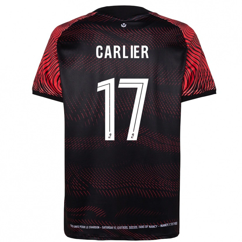 Danxen Dames Maxence Carlier #17 Wit Rood Thuisshirt Thuistenue 2025/26 T-Shirt