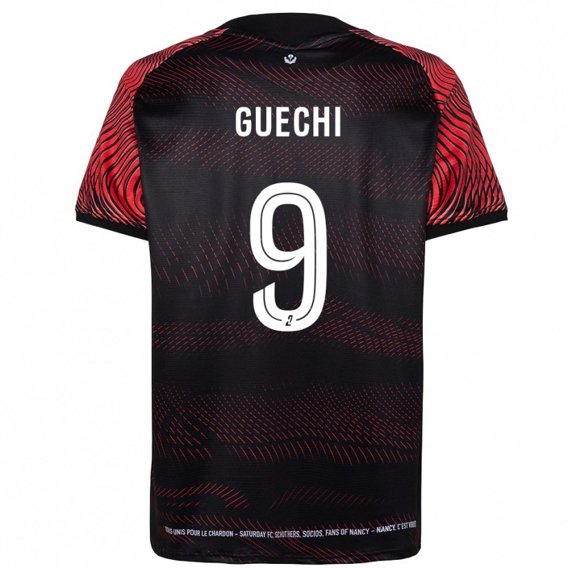 Danxen Dames Abderraouf Guechi #9 Wit Rood Thuisshirt Thuistenue 2025/26 T-Shirt