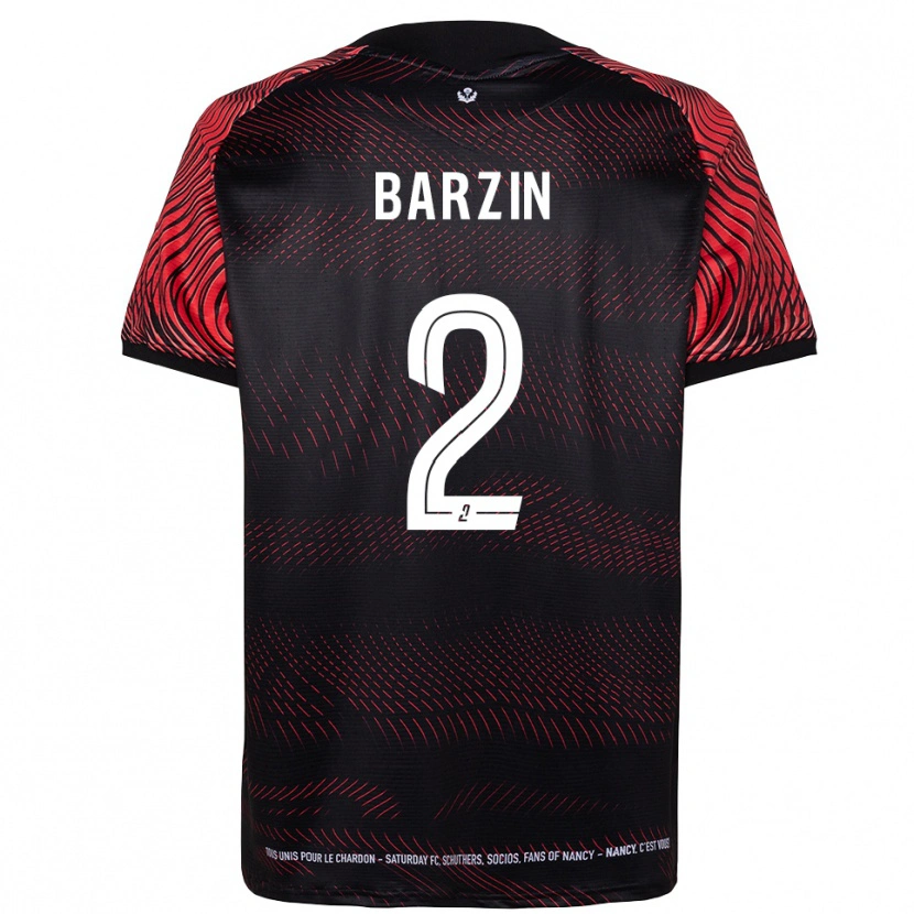 Danxen Dames Réginald Barzin #2 Wit Rood Thuisshirt Thuistenue 2025/26 T-Shirt