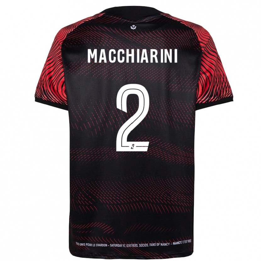 Danxen Dames Matéo Macchiarini #2 Wit Rood Thuisshirt Thuistenue 2025/26 T-Shirt