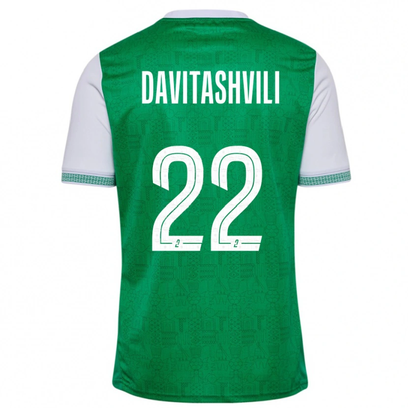 Danxen Dames Zuriko Davitashvili #22 Groen Wit Thuisshirt Thuistenue 2025/26 T-Shirt