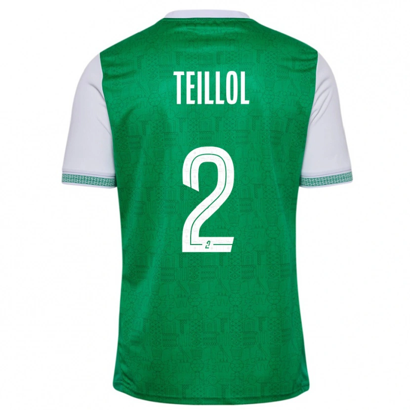 Danxen Dames Tom Teillol #2 Groen Wit Thuisshirt Thuistenue 2025/26 T-Shirt