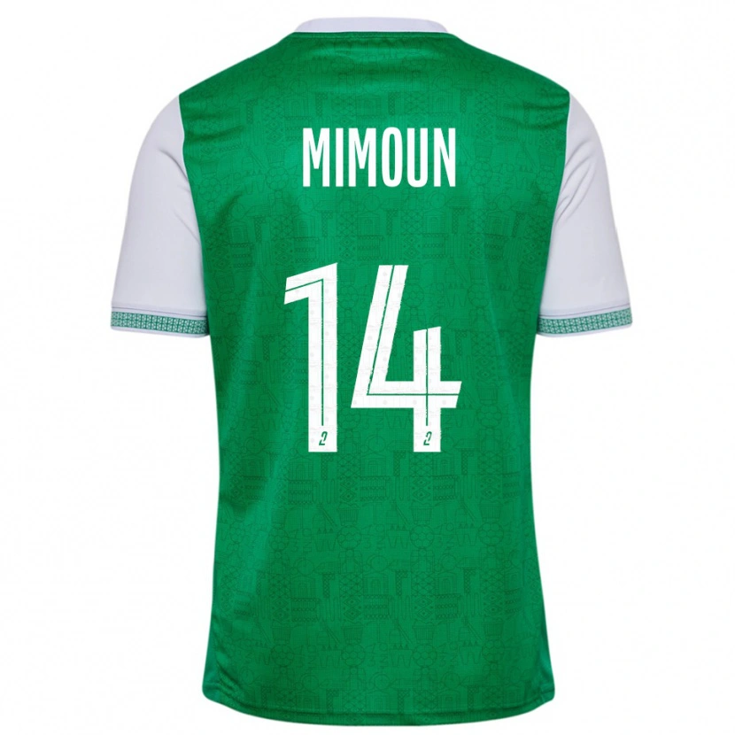 Danxen Dames Yanis Mimoun #14 Groen Wit Thuisshirt Thuistenue 2025/26 T-Shirt