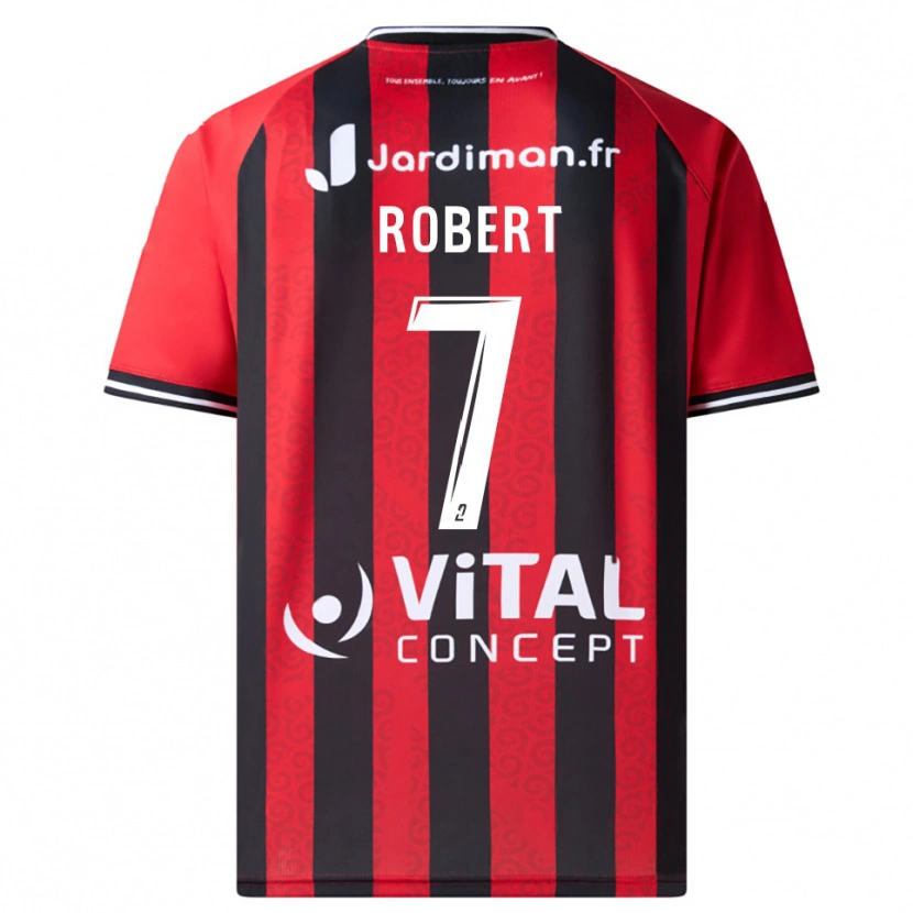 Danxen Dames Faustine Robert #7 Rood Zwart Thuisshirt Thuistenue 2025/26 T-Shirt