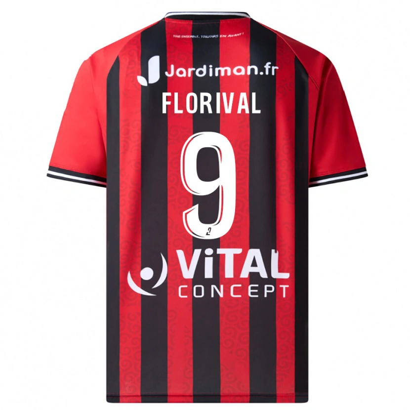 Danxen Dames Nicolas Florival #9 Rood Zwart Thuisshirt Thuistenue 2025/26 T-Shirt