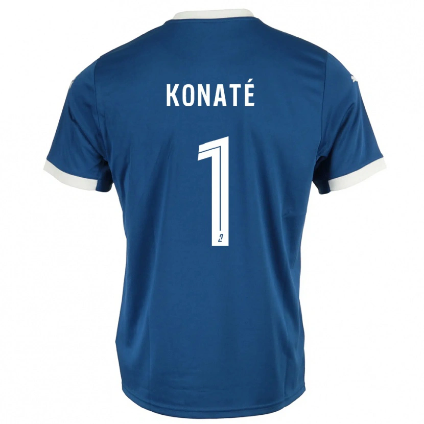 Danxen Dames Hillel Konaté #1 Blauw Wit Thuisshirt Thuistenue 2025/26 T-Shirt
