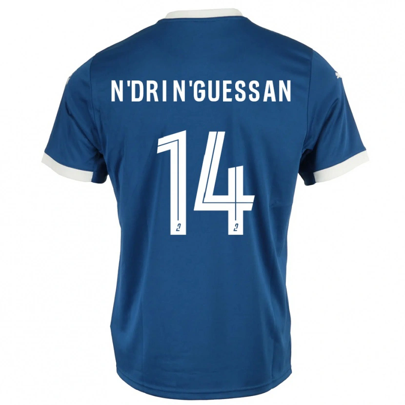 Danxen Dames Landry N'dri N'guessan #14 Blauw Wit Thuisshirt Thuistenue 2025/26 T-Shirt