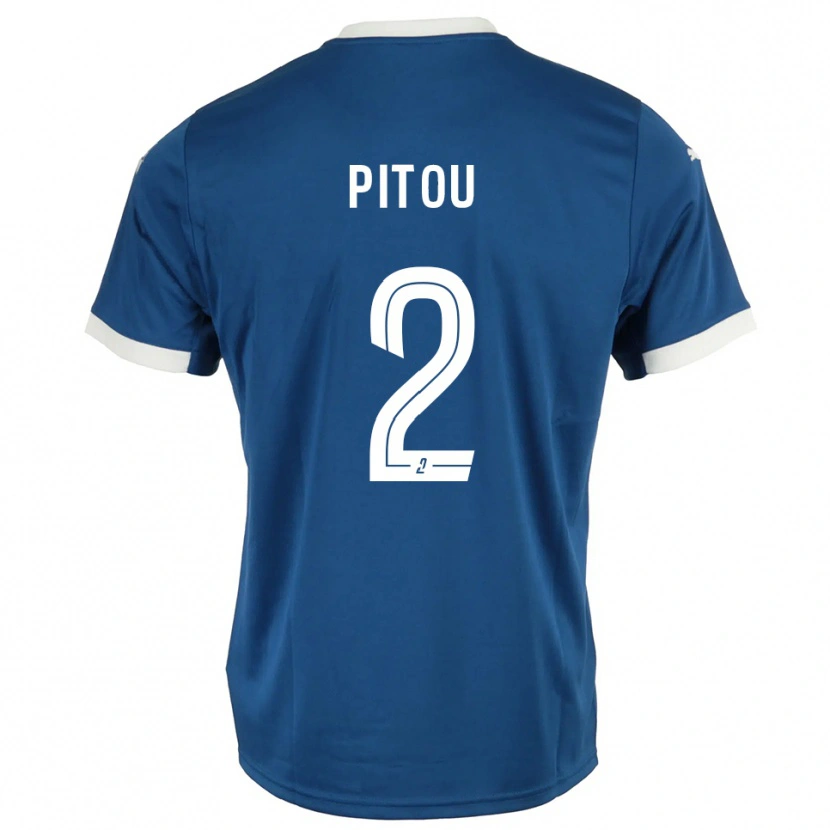 Danxen Dames Ryan Pitou #2 Blauw Wit Thuisshirt Thuistenue 2025/26 T-Shirt