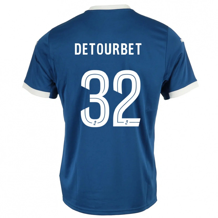 Danxen Dames Mathys Detourbet #32 Blauw Wit Thuisshirt Thuistenue 2025/26 T-Shirt