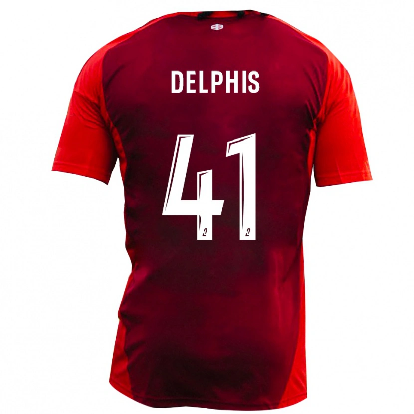 Danxen Dames Thibault Delphis #41 Rood Bourgondië Thuisshirt Thuistenue 2025/26 T-Shirt